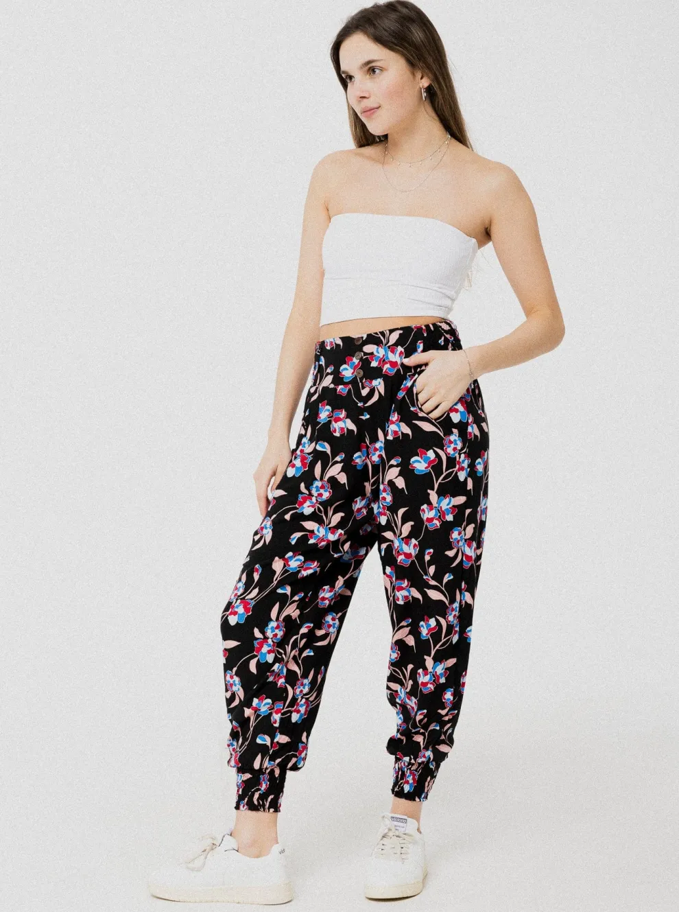 Bombay pants - Black flower