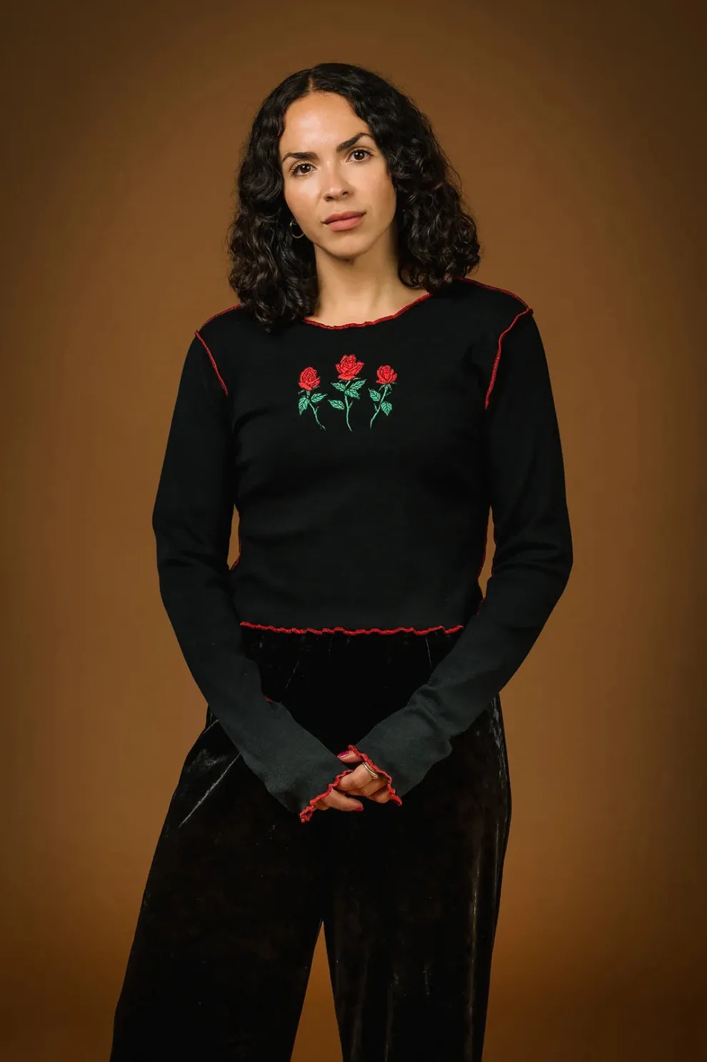 MERCEDES MORIN Erica Top - Black